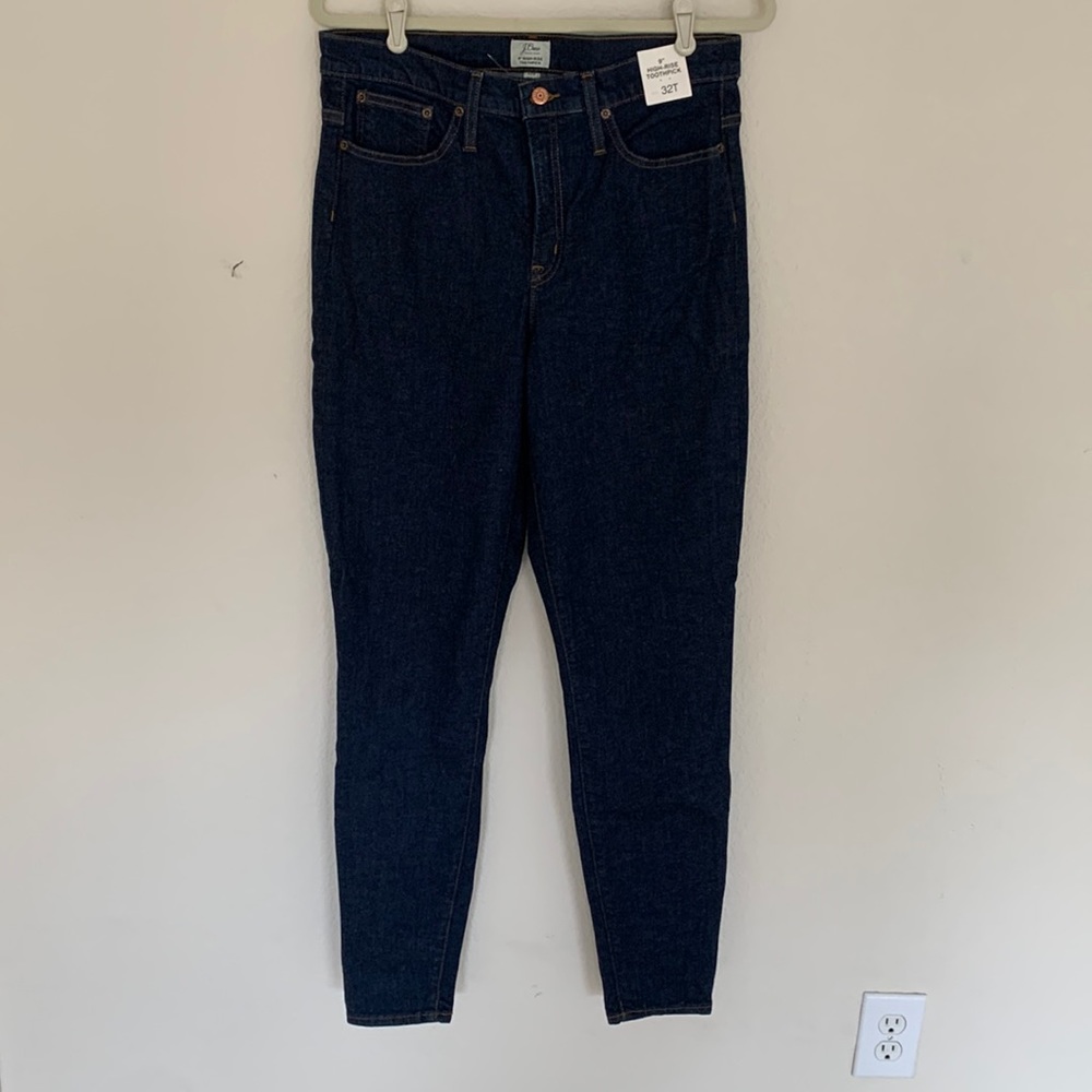 j crew new with tags 9 inch high rise toothpick jean